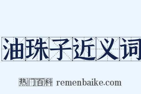 油珠子近义词是什么意思的图片